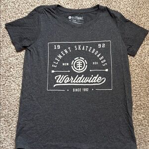 Element Gray Short Sleeve T-Shirt with Graphic Design